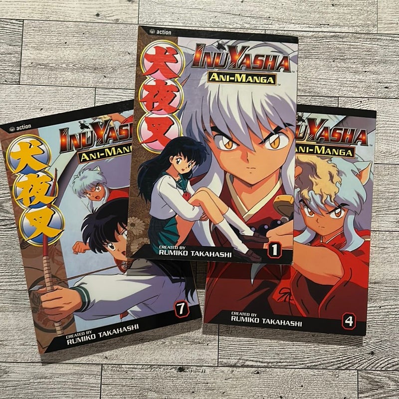 Inuyasha Ani-Manga, Vol. 1, 4 & 7