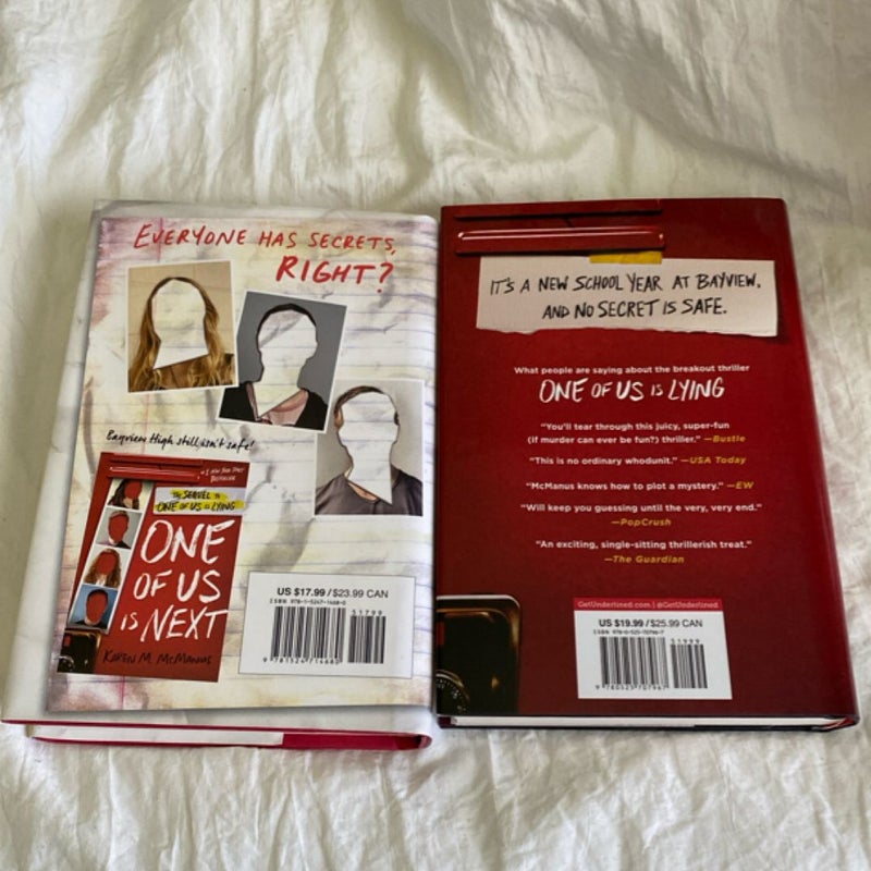 Karen M. Mcmanus 2-Book Box Set: One of Us Is Lying and One of Us Is Next