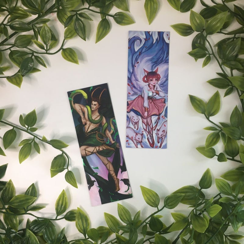 FairyLoot Foiled Mythology Bookmarks (Loki and Kumiho)