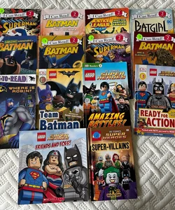 BUNDLE - 14 Easy Readers: Batman, Superman and DC Comics