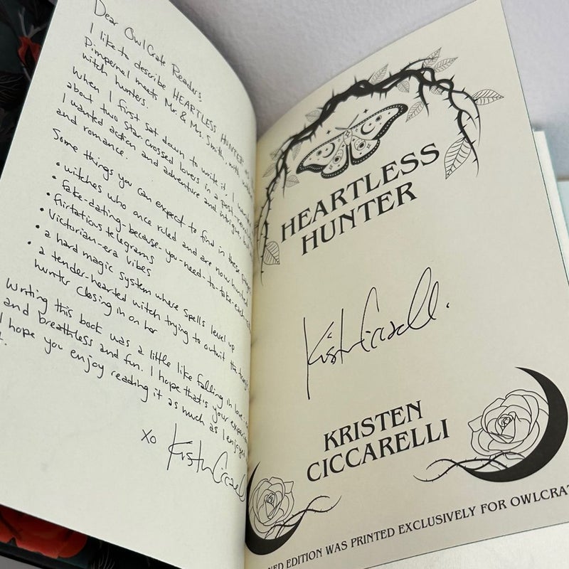 Owlcrate *SIGNED* Heartless Hunter/The Crimson Moth