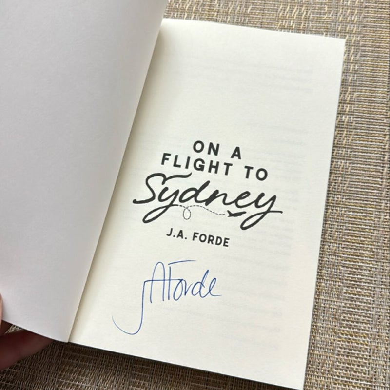 **Signed**On a Flight to Sydney