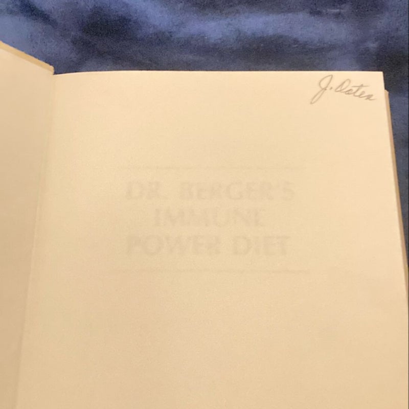 Dr. Berger's Immune Power Diet