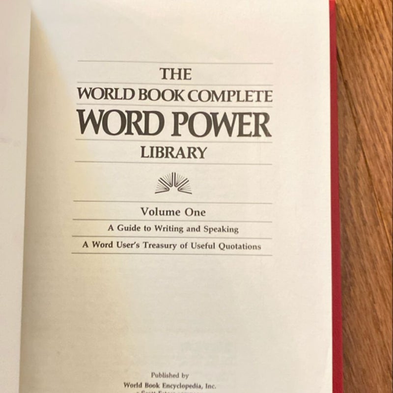 BUNDLE: The World Book Complete Word Power Library Vol. 1 and 2 