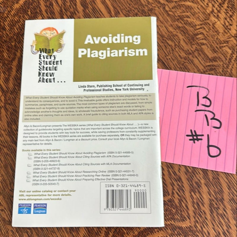 What Every Student Should Know about Avoiding Plagiarism