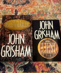 John Grisham Bundle of Two The Rainmaker And The Client Book Bundle Hard Cover