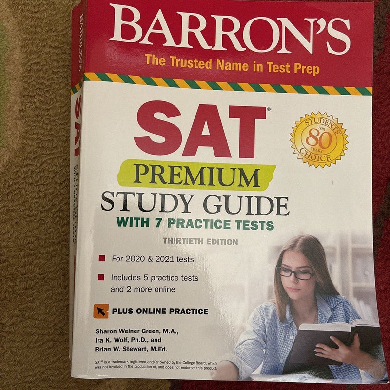 SAT Premium Study Guide with 7 Practice Tests