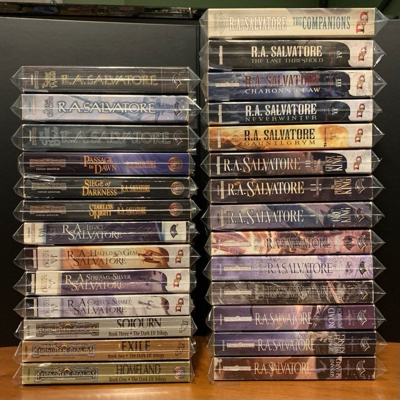 Forgotten Realms: Legend of Drizzt 1-27, 8 Complete Series: Dark Elf, Icewind Dale, Legacy of the Drow, Paths of Darkness, Sellswords, Hunter’s Blades, Transitions, Neverwinter, Companions