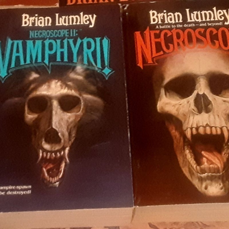 6 Brian Lumley Necroscope book lot : Necroscope, Vamphyri!, The Source, Deadspeak, The Touch, Invaders