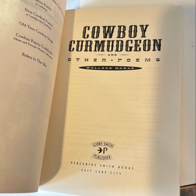 Cowboy Curmudgeon and Other Poems