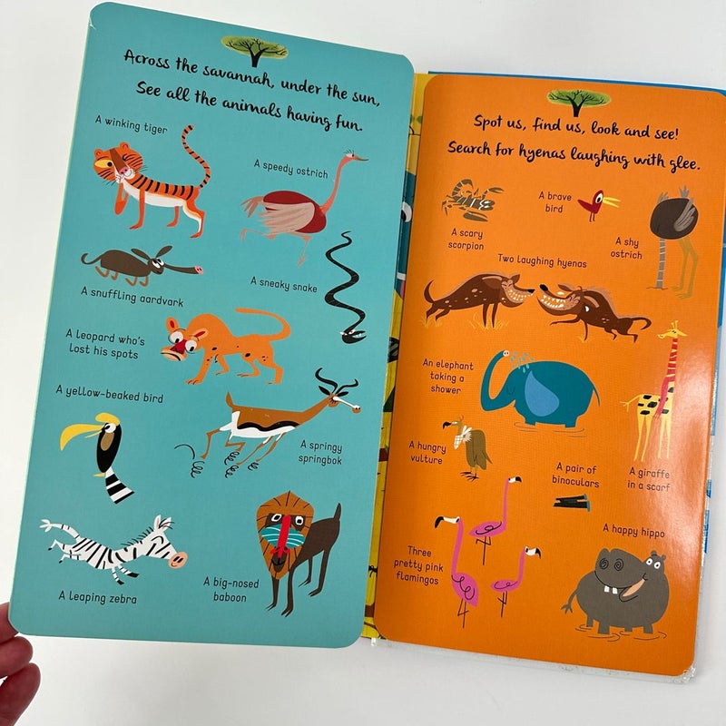 Search and Find Animals, Foldout pages