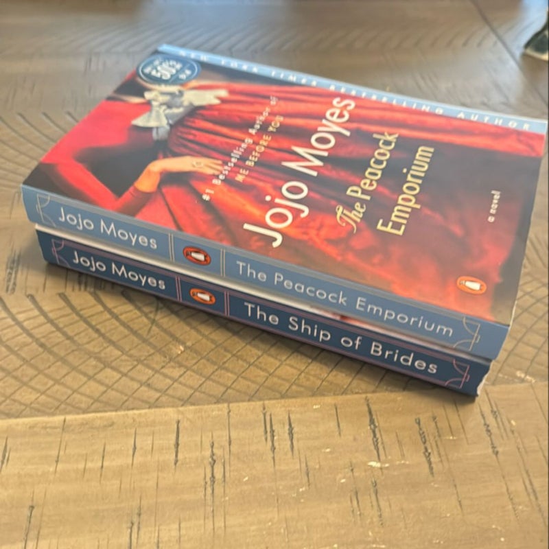 Jojo Moyes 2-Book Bundle: The Peacock Emporium & The Ship of Brides