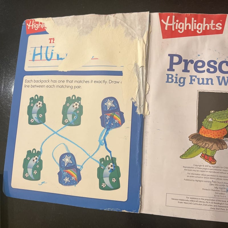 Preschool Big Fun Workbook