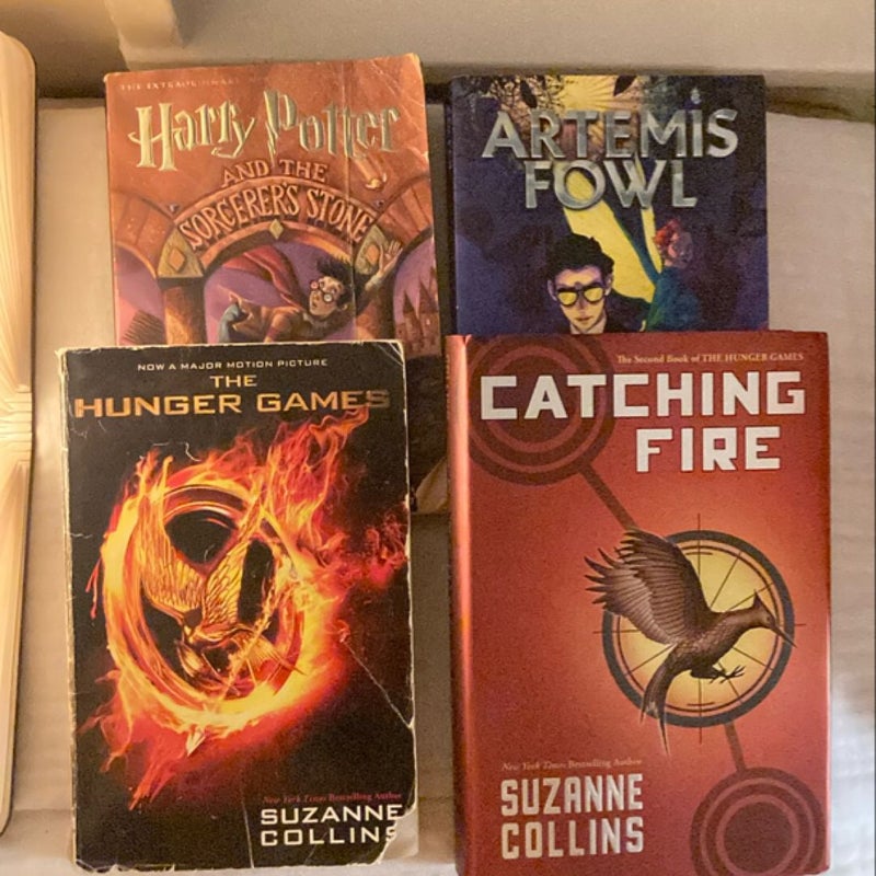 YA Bundle: Harry Potter and the Sorcerer’s Stone, Artemis Fowl, The Hunger Games, Catching Fire