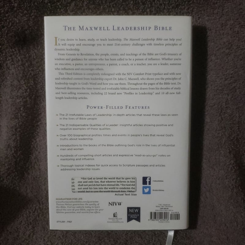 NIV Maxwell Leadership Bible [3rd Edition]