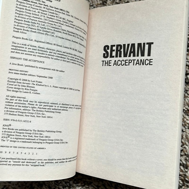 Servant: the Acceptance & bookmark