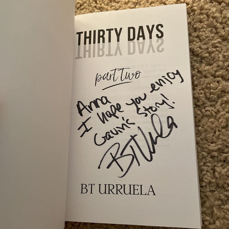 Thirty Days (OOP signed by the author)