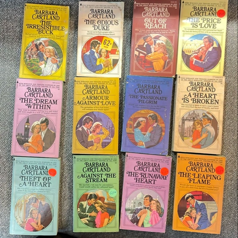 Vintage 1970s Barbara Cartland (24 books)