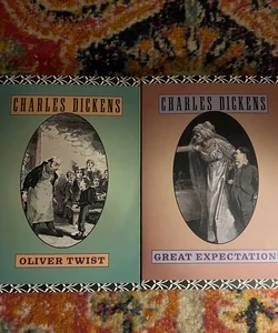 Charles Dickens books (lot of 2) Great Expectations, Oliver Twist - PB VG