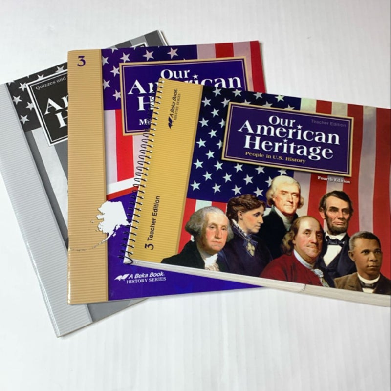 Abeka Our American Heritage Teacher Edition Set of 3 books