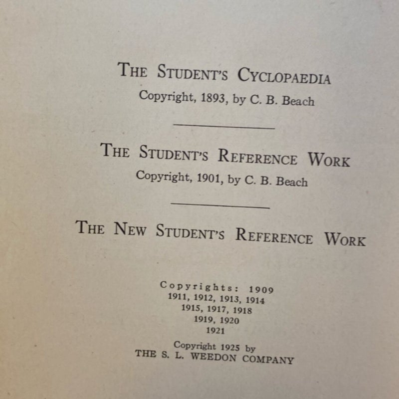 The New Student’s Reference Work for Teachers, Students and Families 