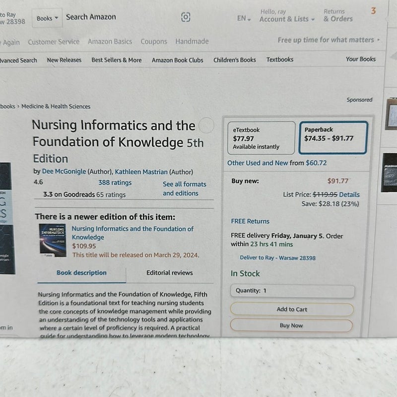 Nursing Informatics and the Foundation of Knowledge