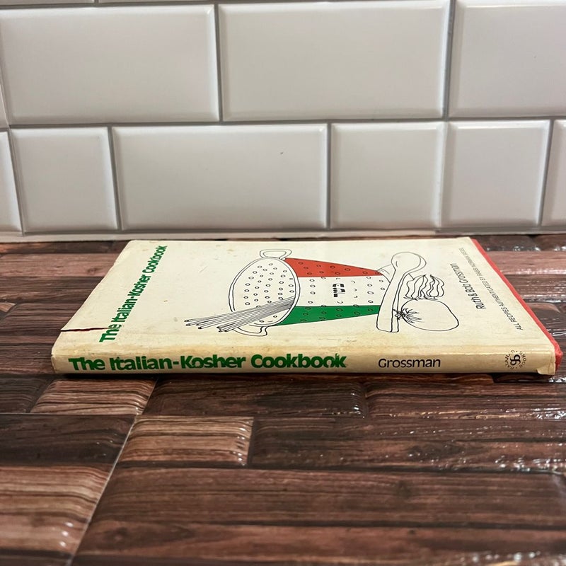 Vintage 1964 THE ITALIAN KOSHER COOKBOOK by Ruth & Bob Grossman  Hardcover w/ DJ
