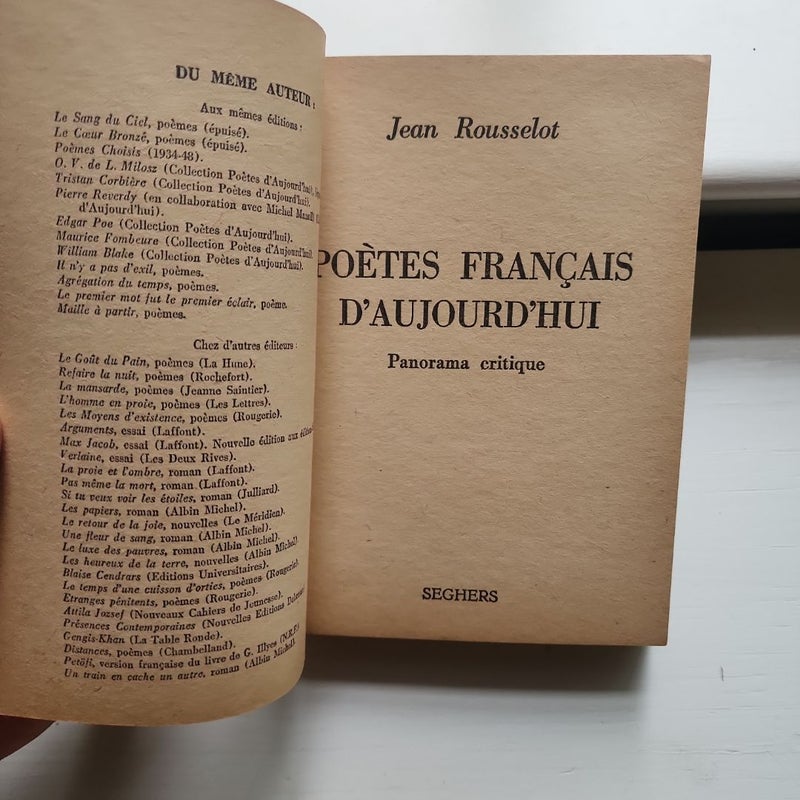 Poètes Français D'Aujourd'Hui