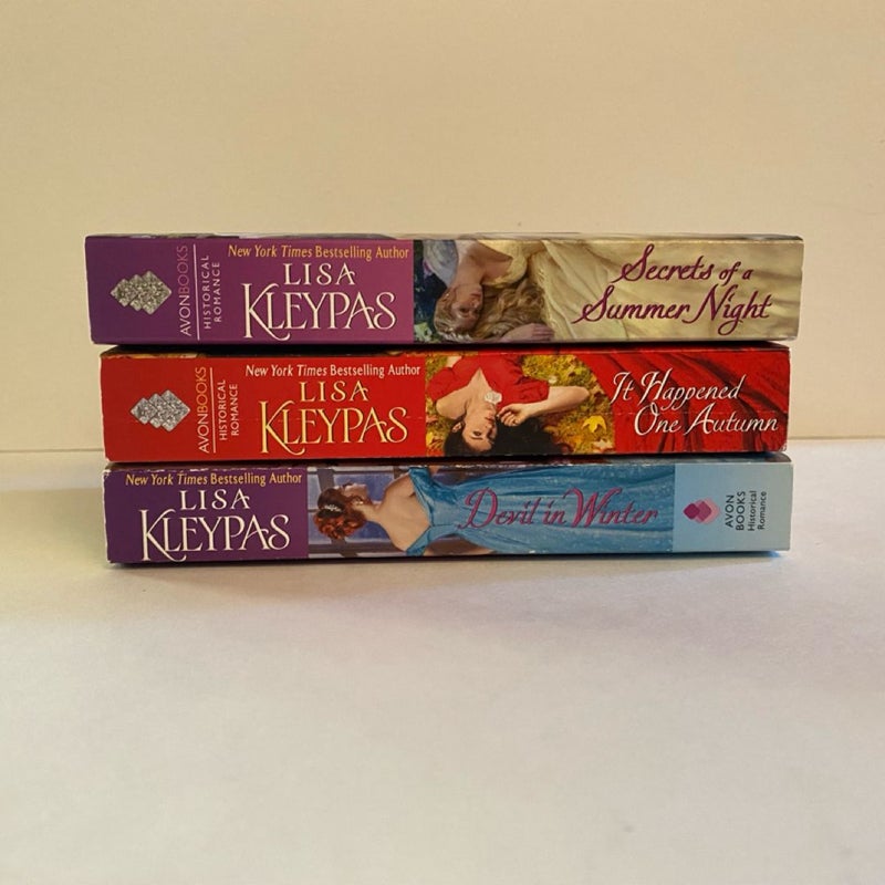 Secrets of a Summer Night; It Happened One Autumn; Devil in Winter; Wallflowers Lot/Bundle 1-3