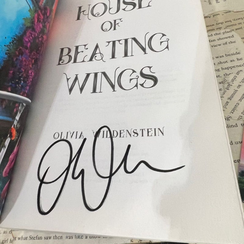 Signed House of Beating Wings by Olivia Wildenstein - Indie Cover