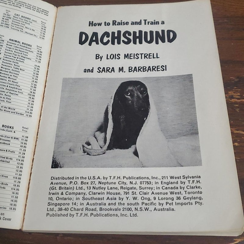 How to Raise and Train a Dachshund