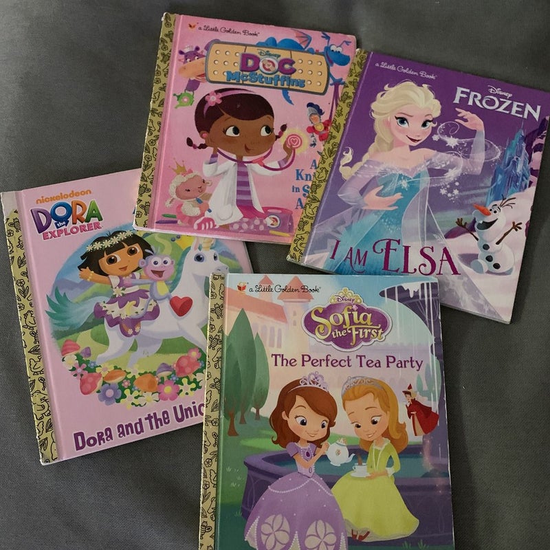 I Am Elsa (Disney Frozen), Sofia the First, Doc McStuffins, and Dora the Explorer 