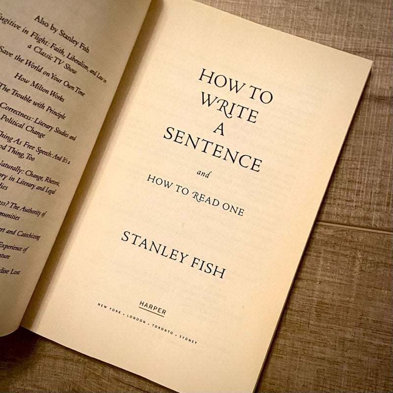 How to Write a Sentence