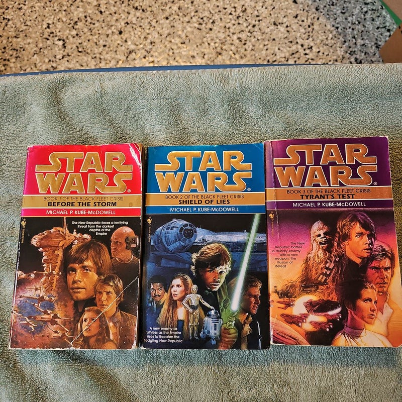 Star Wars Three Volume Set of The Black Fleet Crisis. 
