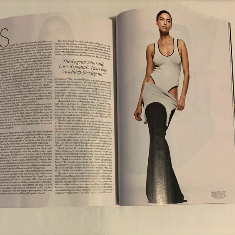 EllE Irina Shayk “Stars In Our First Look”Issue November 2023 Magazine + Lancôme & Versace Inserts 