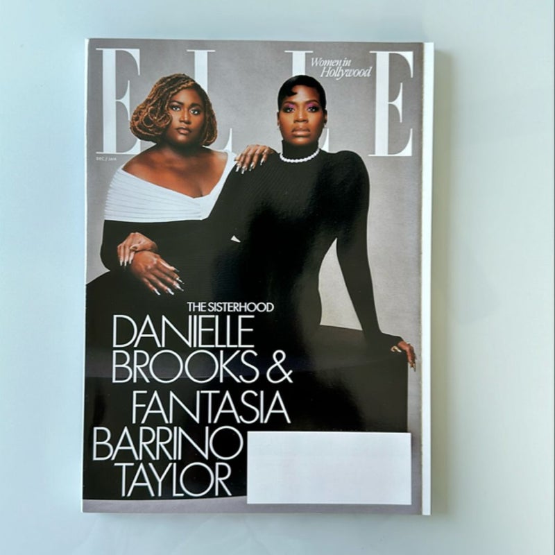 Elle USA magazine. December 2023/January 2024. Danielle Brooks. Fantasia Barrino Taylor. Women in Hollywood. 