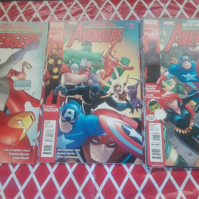 Marvel Universe Avengers Earths Mightiest Heroes comic lot 2,3,6,7,9,10,11