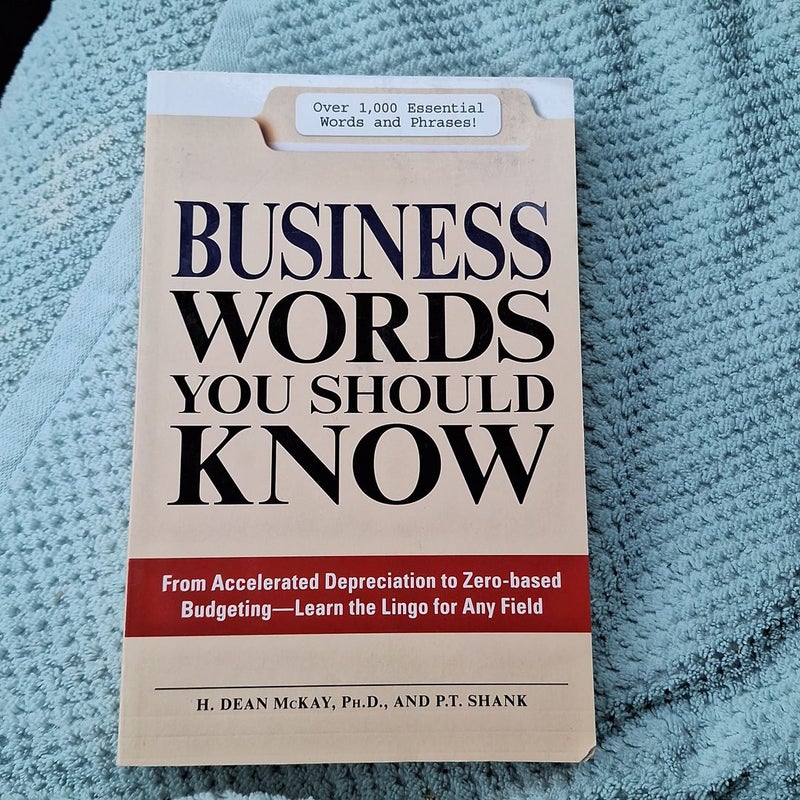 Business Words You Should  Know 