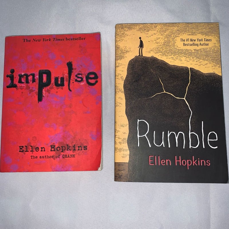 Set of 2 Ellen Hopkins books Impulse and Rumble