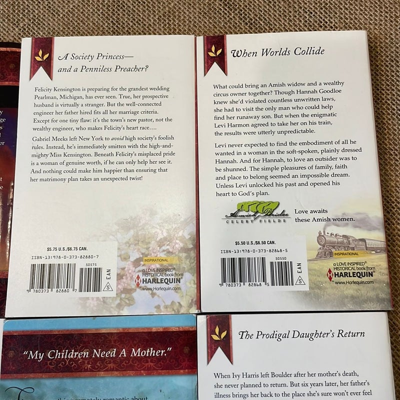 Lot of 6 Love Inspired Historical Romance Books