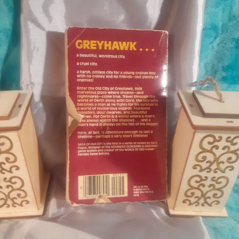 GreyHawk Adventures book 1 Saga of Old City, VERY WORN 1st printing Dungeons & Dragons TSR fantasy novel