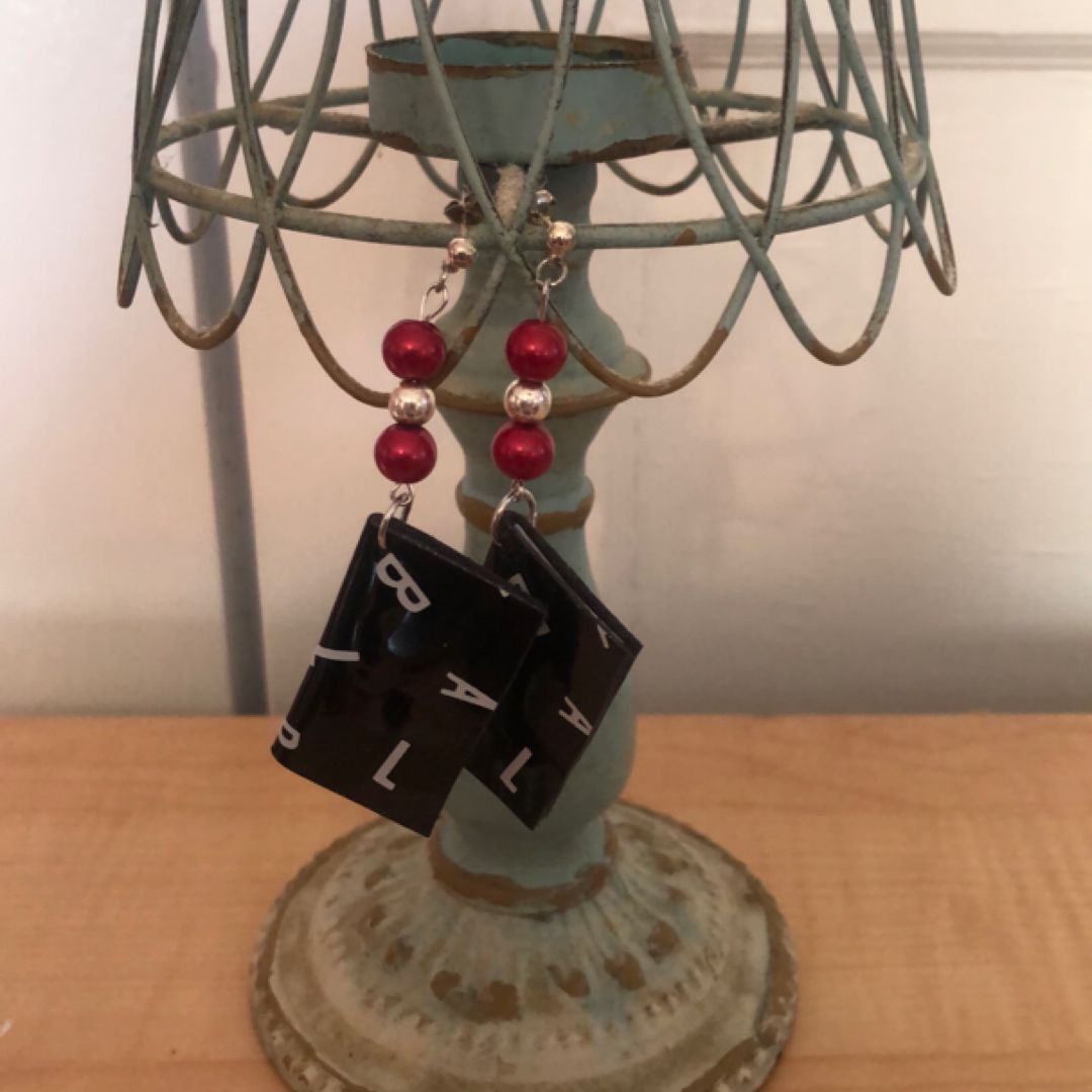 Handmade bookish earrings