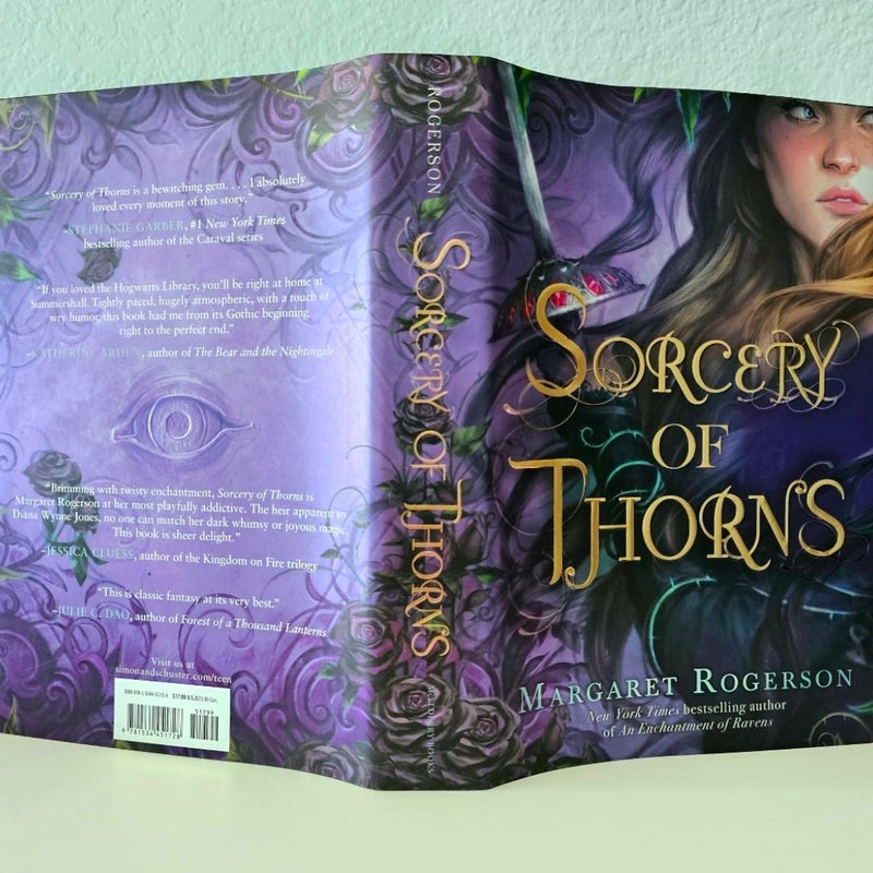 Sorcery Of Thorns SIGNED by Margaret Rogerson Owlcrate FIRST Edition 1st Print Hardcover PURPLE Dust Jacket