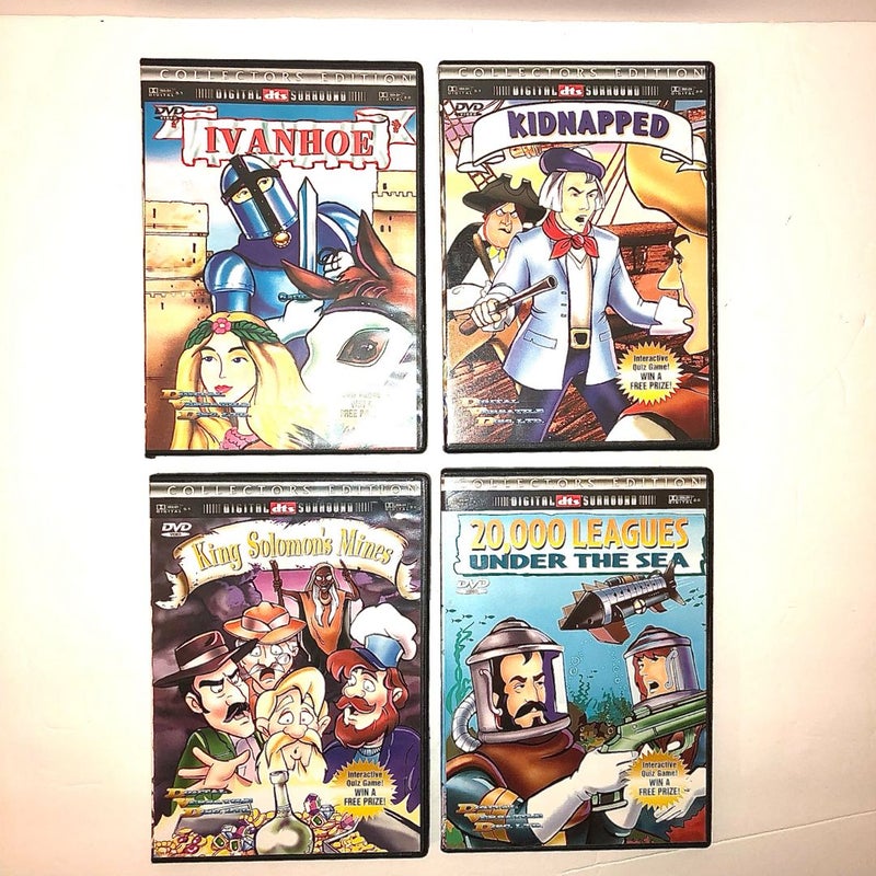 Vintage 1999 Collectors Classic Animation DVD, Bundle of 4