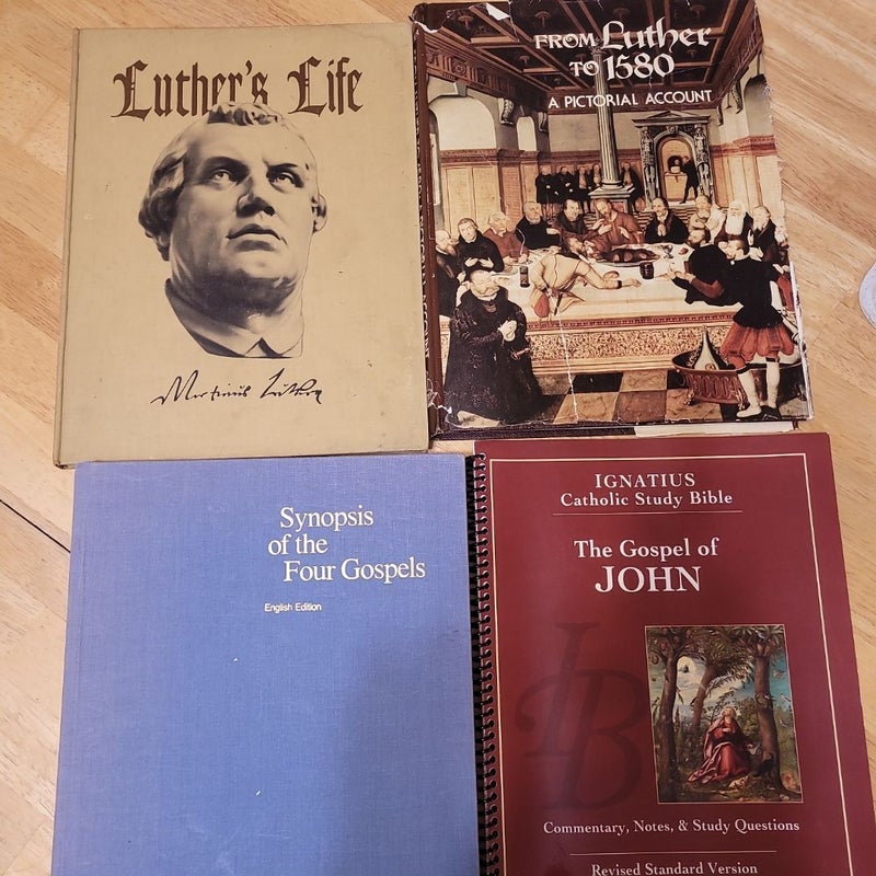 4 large religious/ bible books. Blowout price 