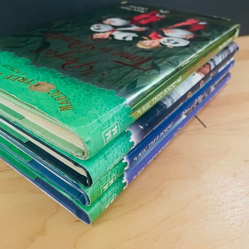 Magic Tree House Bundle (Merlin Mission)Lot of 4; Haunted Castle on Hallows Eve (30), Winter of the Ice Wizard (32), Dogs in the Dead of Night (46), Perfect Time for Pandas (48)