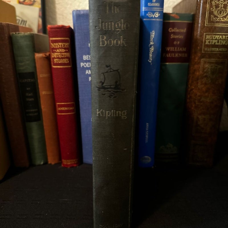 The Jungle Book and Rudyard Kipling 1924 Hard Cover Book