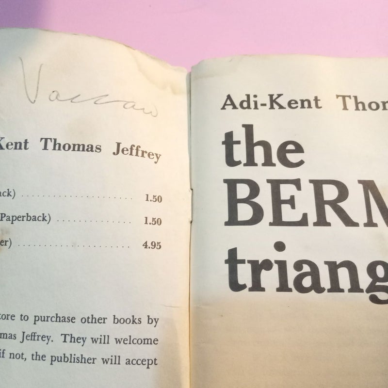 the BERMUDA triangle (possibly unmarked First/First, first printing & first edition)