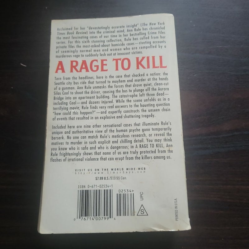 A Rage to Kill and Other True Cases