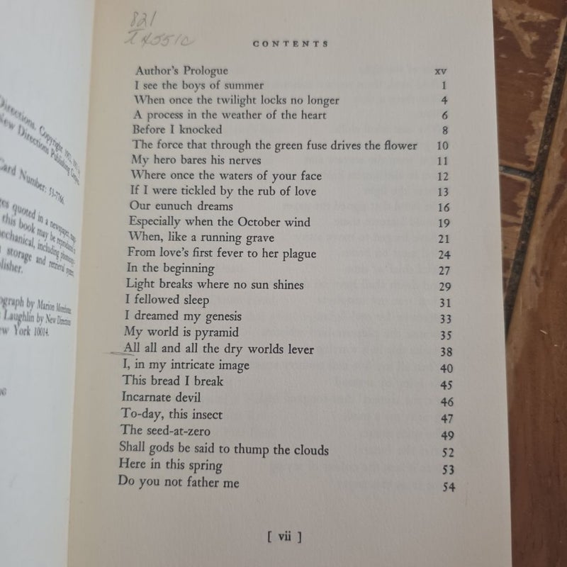 VINTAGE 1957 Dylan Thomas, Collected Poems (ex-library)